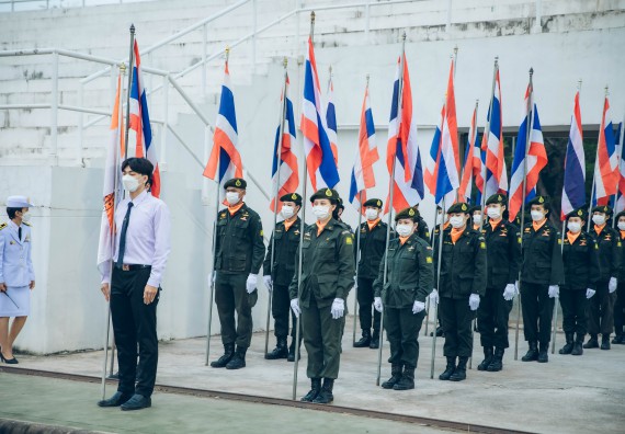 ภาพกิจกรรม  คณะวิทยาศาสตร์และเทคโนโลยี  เข้าร่วมพิธีวันราชภัฏ