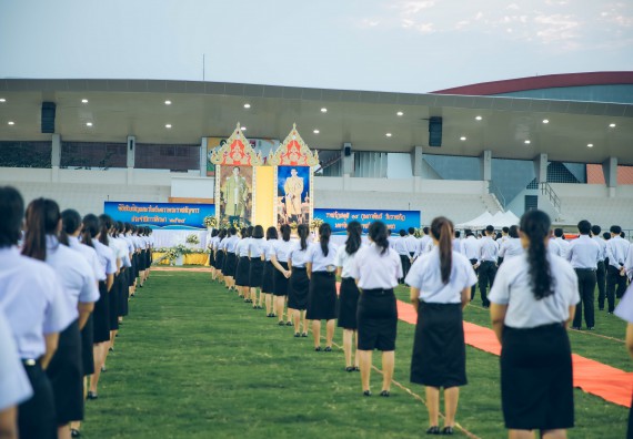 ภาพกิจกรรม  คณะวิทยาศาสตร์และเทคโนโลยี  เข้าร่วมพิธีวันราชภัฏ
