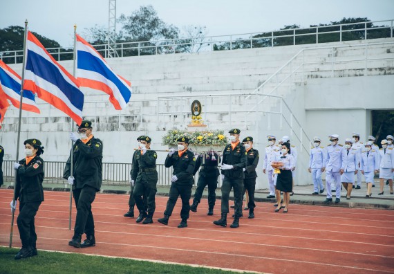 ภาพกิจกรรม  คณะวิทยาศาสตร์และเทคโนโลยี  เข้าร่วมพิธีวันราชภัฏ