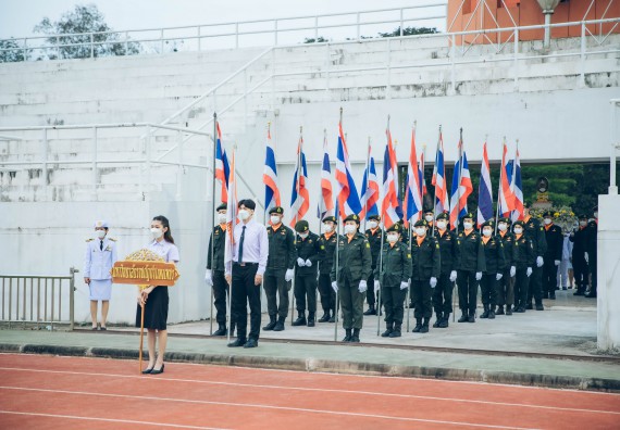 ภาพกิจกรรม  คณะวิทยาศาสตร์และเทคโนโลยี  เข้าร่วมพิธีวันราชภัฏ
