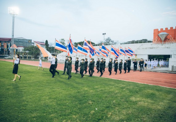 ภาพกิจกรรม  คณะวิทยาศาสตร์และเทคโนโลยี  เข้าร่วมพิธีวันราชภัฏ