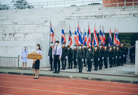 ภาพกิจกรรม  คณะวิทยาศาสตร์และเทคโนโลยี  เข้าร่วมพิธีวันราชภัฏ