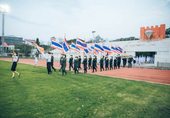 ภาพกิจกรรม  คณะวิทยาศาสตร์และเทคโนโลยี  เข้าร่วมพิธีวันราชภัฏ
