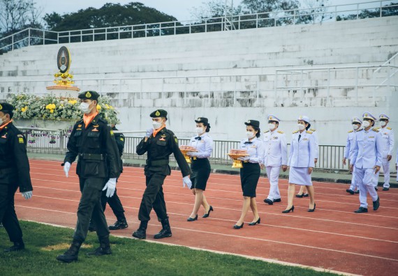 ภาพกิจกรรม  คณะวิทยาศาสตร์และเทคโนโลยี  เข้าร่วมพิธีวันราชภัฏ