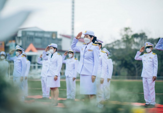 ภาพกิจกรรม  คณะวิทยาศาสตร์และเทคโนโลยี  เข้าร่วมพิธีวันราชภัฏ