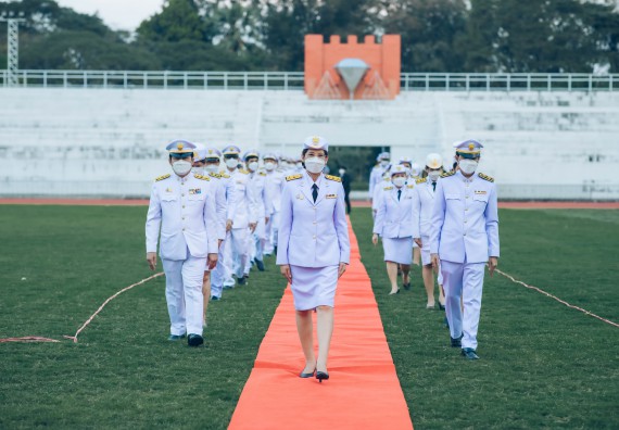 ภาพกิจกรรม  คณะวิทยาศาสตร์และเทคโนโลยี  เข้าร่วมพิธีวันราชภัฏ