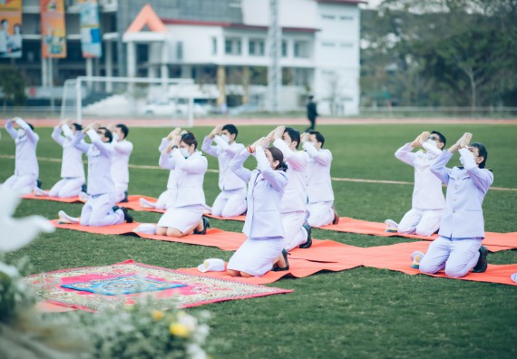 ภาพกิจกรรม  คณะวิทยาศาสตร์และเทคโนโลยี  เข้าร่วมพิธีวันราชภัฏ