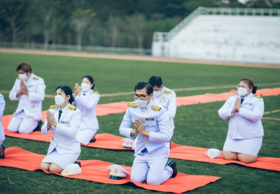 ภาพกิจกรรม  คณะวิทยาศาสตร์และเทคโนโลยี  เข้าร่วมพิธีวันราชภัฏ