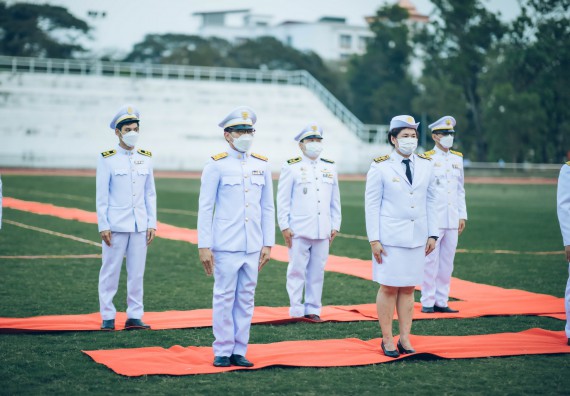 ภาพกิจกรรม  คณะวิทยาศาสตร์และเทคโนโลยี  เข้าร่วมพิธีวันราชภัฏ