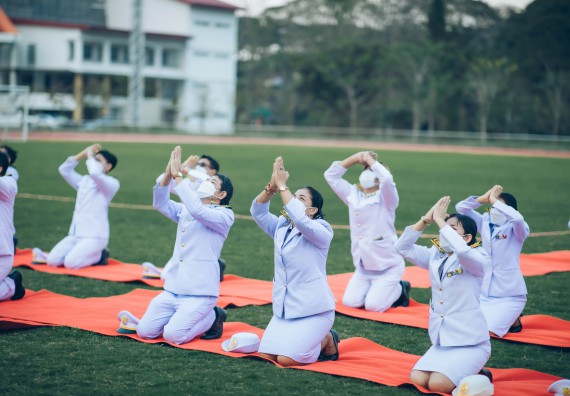 ภาพกิจกรรม  คณะวิทยาศาสตร์และเทคโนโลยี  เข้าร่วมพิธีวันราชภัฏ