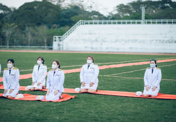 ภาพกิจกรรม  คณะวิทยาศาสตร์และเทคโนโลยี  เข้าร่วมพิธีวันราชภัฏ