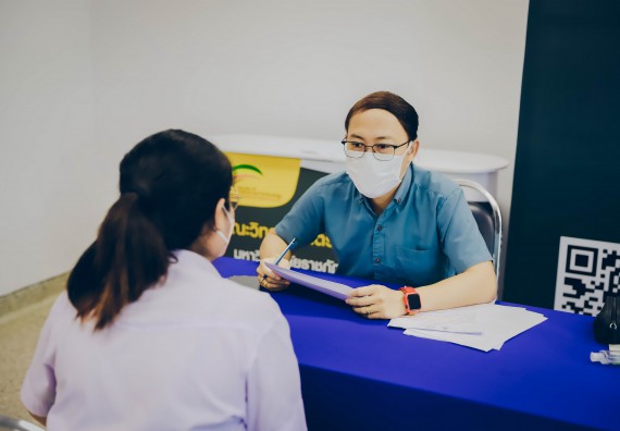 ภาพกิจกรรม  คณะวิทยาศาสตร์และเทคโนโลยี จัดการสัมภาษณ์ทุนการศึกษา ปตท.สผ. โครงการเอส 1 ประจำปีการศึกษา 2564