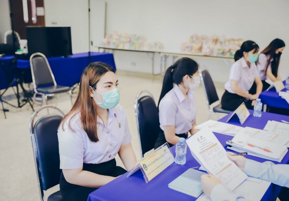 ภาพกิจกรรม  คณะวิทยาศาสตร์และเทคโนโลยี จัดการสัมภาษณ์ทุนการศึกษา ปตท.สผ. โครงการเอส 1 ประจำปีการศึกษา 2564