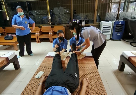 ภาพกิจกรรม  โปรแกรมวิชาสาธารณสุขศาสตร์ จัดการอบรมเชิงปฏิบัติการการดูแลผู้สูงอายุที่มีภาวะพึ่งพิง