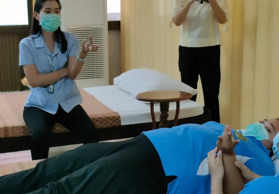 ภาพกิจกรรม  โปรแกรมวิชาสาธารณสุขศาสตร์ จัดการอบรมเชิงปฏิบัติการการดูแลผู้สูงอายุที่มีภาวะพึ่งพิง