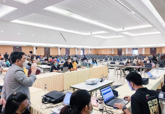 ภาพกิจกรรม  คณะวิทยาศาสตร์และเทคโนโลยี เข้าร่วมประชุมเชิงปฏิบัติการพัฒนาแผนกลยุทธ์และแผนปฏิบัติราชการ ประจำปี 2566 กิจกรรมที่ 1 ภายในมหาวิทยาลัย