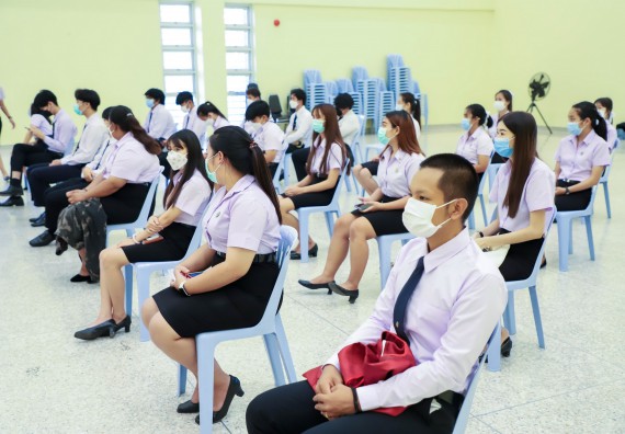 ภาพกิจกรรม  คณะวิทยาศาสตร์และเทคโนโลยี จัดพิธีมอบทุนเพื่อการศึกษา ปตท.สผ. โครงการเอส 1 ประจำปีการศึกษา 2564