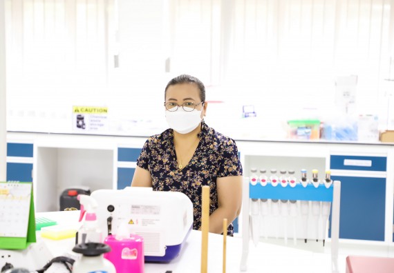 ภาพกิจกรรม  ศูนย์วิทยาศาสตร์และวิทยาศาสตร์ประยุกต์ จัดอบรมเชิงปฏิบัติการสกัด DNA จากตัวอย่างข้าว โดยใช้ชุด DNA extraction kit และการศึกษาวิธีการตรวจโควิด 19 ด้วยวิธี RT-PCR