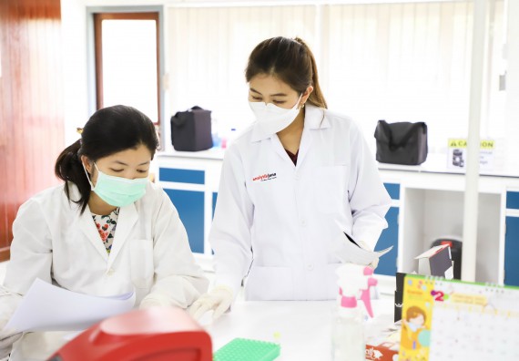 ภาพกิจกรรม  ศูนย์วิทยาศาสตร์และวิทยาศาสตร์ประยุกต์ จัดอบรมเชิงปฏิบัติการสกัด DNA จากตัวอย่างข้าว โดยใช้ชุด DNA extraction kit และการศึกษาวิธีการตรวจโควิด 19 ด้วยวิธี RT-PCR