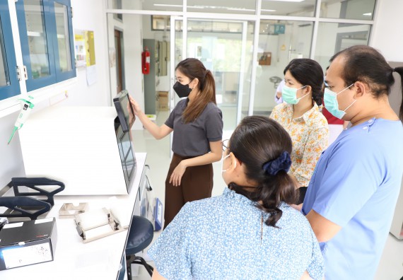 ภาพกิจกรรม  ศูนย์วิทยาศาสตร์และวิทยาศาสตร์ประยุกต์ จัดอบรมเชิงปฏิบัติการสกัด DNA จากตัวอย่างข้าว โดยใช้ชุด DNA extraction kit และการศึกษาวิธีการตรวจโควิด 19 ด้วยวิธี RT-PCR