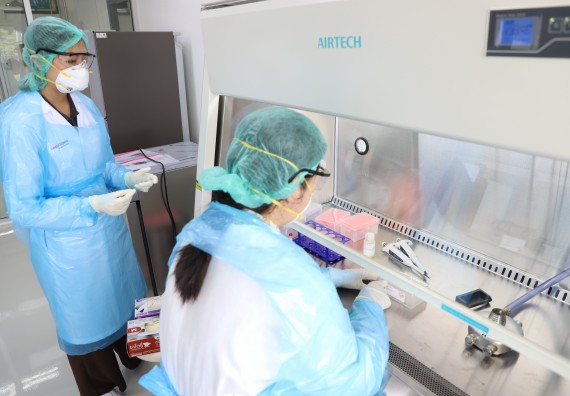 ภาพกิจกรรม  ศูนย์วิทยาศาสตร์และวิทยาศาสตร์ประยุกต์ จัดอบรมเชิงปฏิบัติการสกัด DNA จากตัวอย่างข้าว โดยใช้ชุด DNA extraction kit และการศึกษาวิธีการตรวจโควิด 19 ด้วยวิธี RT-PCR