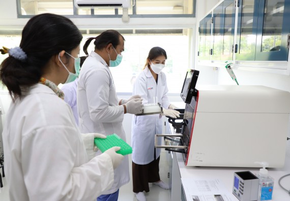 ภาพกิจกรรม  ศูนย์วิทยาศาสตร์และวิทยาศาสตร์ประยุกต์ จัดอบรมเชิงปฏิบัติการสกัด DNA จากตัวอย่างข้าว โดยใช้ชุด DNA extraction kit และการศึกษาวิธีการตรวจโควิด 19 ด้วยวิธี RT-PCR