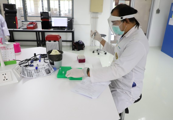 ภาพกิจกรรม  ศูนย์วิทยาศาสตร์และวิทยาศาสตร์ประยุกต์ จัดอบรมเชิงปฏิบัติการสกัด DNA จากตัวอย่างข้าว โดยใช้ชุด DNA extraction kit และการศึกษาวิธีการตรวจโควิด 19 ด้วยวิธี RT-PCR