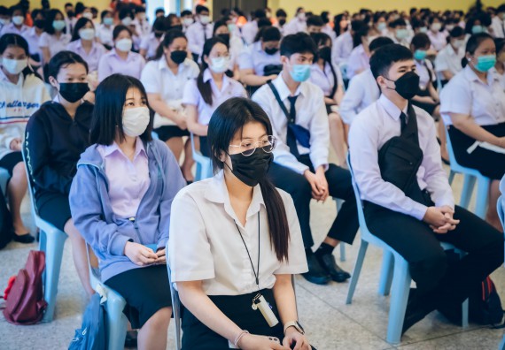 ภาพกิจกรรม  คณะวิทยาศาสตร์และเทคโนโลยี จัดกิจกรรมรักแรกผูกจิตนักศึกษาวิทยาศาสตร์และเทคโนโลยี ปฐมนิเทศนักศึกษาใหม่ คณะวิทยาศาสตร์และเทคโนโลยี ประจำปี 2565