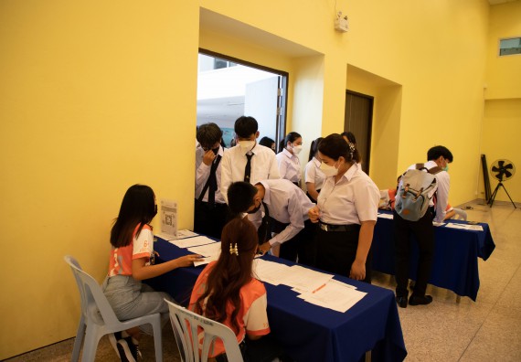 ภาพกิจกรรม  คณะวิทยาศาสตร์และเทคโนโลยี จัดกิจกรรมรักแรกผูกจิตนักศึกษาวิทยาศาสตร์และเทคโนโลยี ปฐมนิเทศนักศึกษาใหม่ คณะวิทยาศาสตร์และเทคโนโลยี ประจำปี 2565