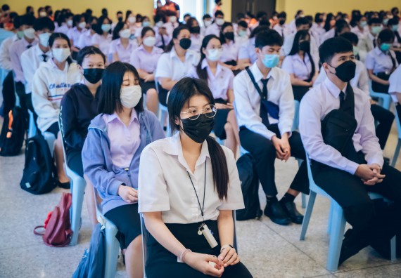 ภาพกิจกรรม  คณะวิทยาศาสตร์และเทคโนโลยี จัดกิจกรรมรักแรกผูกจิตนักศึกษาวิทยาศาสตร์และเทคโนโลยี ปฐมนิเทศนักศึกษาใหม่ คณะวิทยาศาสตร์และเทคโนโลยี ประจำปี 2565