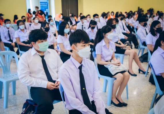 ภาพกิจกรรม  คณะวิทยาศาสตร์และเทคโนโลยี จัดกิจกรรมรักแรกผูกจิตนักศึกษาวิทยาศาสตร์และเทคโนโลยี ปฐมนิเทศนักศึกษาใหม่ คณะวิทยาศาสตร์และเทคโนโลยี ประจำปี 2565