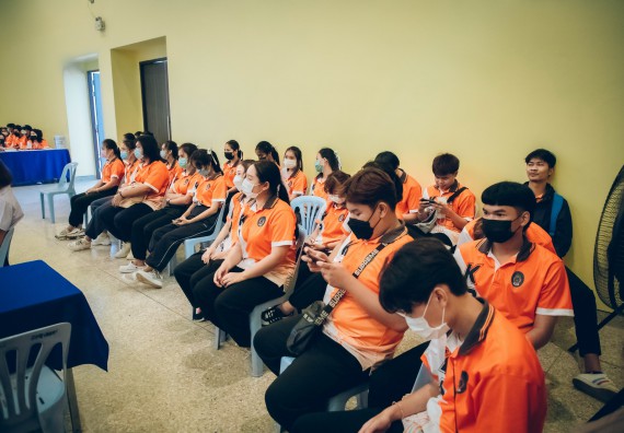 ภาพกิจกรรม  คณะวิทยาศาสตร์และเทคโนโลยี จัดกิจกรรมรักแรกผูกจิตนักศึกษาวิทยาศาสตร์และเทคโนโลยี ปฐมนิเทศนักศึกษาใหม่ คณะวิทยาศาสตร์และเทคโนโลยี ประจำปี 2565