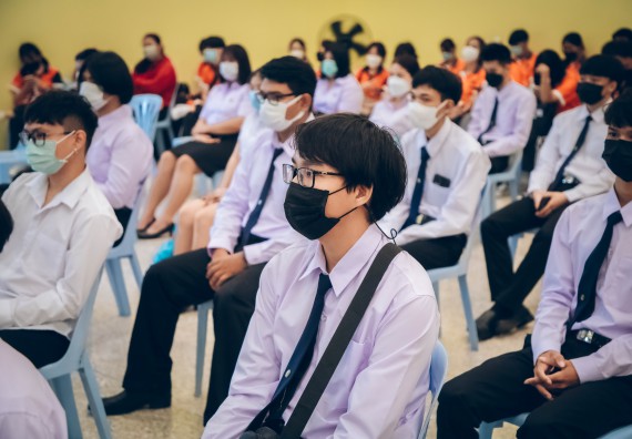 ภาพกิจกรรม  คณะวิทยาศาสตร์และเทคโนโลยี จัดกิจกรรมรักแรกผูกจิตนักศึกษาวิทยาศาสตร์และเทคโนโลยี ปฐมนิเทศนักศึกษาใหม่ คณะวิทยาศาสตร์และเทคโนโลยี ประจำปี 2565