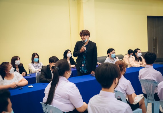 ภาพกิจกรรม  คณะวิทยาศาสตร์และเทคโนโลยี จัดกิจกรรมรักแรกผูกจิตนักศึกษาวิทยาศาสตร์และเทคโนโลยี ปฐมนิเทศนักศึกษาใหม่ คณะวิทยาศาสตร์และเทคโนโลยี ประจำปี 2565