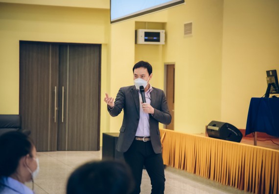 ภาพกิจกรรม  คณะวิทยาศาสตร์และเทคโนโลยี จัดกิจกรรมรักแรกผูกจิตนักศึกษาวิทยาศาสตร์และเทคโนโลยี ปฐมนิเทศนักศึกษาใหม่ คณะวิทยาศาสตร์และเทคโนโลยี ประจำปี 2565