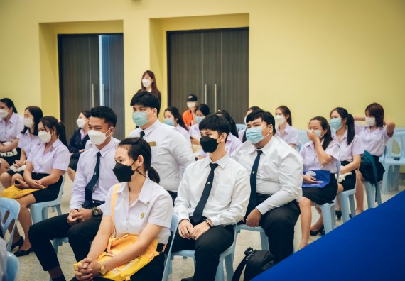 ภาพกิจกรรม  คณะวิทยาศาสตร์และเทคโนโลยี จัดกิจกรรมรักแรกผูกจิตนักศึกษาวิทยาศาสตร์และเทคโนโลยี ปฐมนิเทศนักศึกษาใหม่ คณะวิทยาศาสตร์และเทคโนโลยี ประจำปี 2565