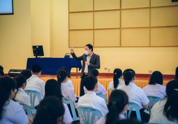 ภาพกิจกรรม  คณะวิทยาศาสตร์และเทคโนโลยี จัดกิจกรรมรักแรกผูกจิตนักศึกษาวิทยาศาสตร์และเทคโนโลยี ปฐมนิเทศนักศึกษาใหม่ คณะวิทยาศาสตร์และเทคโนโลยี ประจำปี 2565