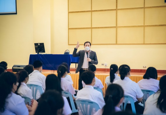 ภาพกิจกรรม  คณะวิทยาศาสตร์และเทคโนโลยี จัดกิจกรรมรักแรกผูกจิตนักศึกษาวิทยาศาสตร์และเทคโนโลยี ปฐมนิเทศนักศึกษาใหม่ คณะวิทยาศาสตร์และเทคโนโลยี ประจำปี 2565