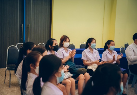 ภาพกิจกรรม  คณะวิทยาศาสตร์และเทคโนโลยี จัดกิจกรรมรักแรกผูกจิตนักศึกษาวิทยาศาสตร์และเทคโนโลยี ปฐมนิเทศนักศึกษาใหม่ คณะวิทยาศาสตร์และเทคโนโลยี ประจำปี 2565