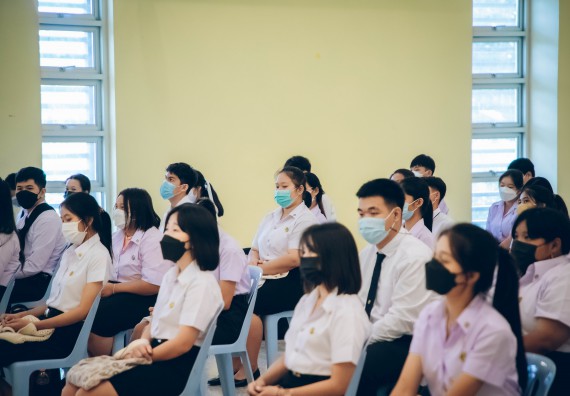 ภาพกิจกรรม  คณะวิทยาศาสตร์และเทคโนโลยี จัดกิจกรรมรักแรกผูกจิตนักศึกษาวิทยาศาสตร์และเทคโนโลยี ปฐมนิเทศนักศึกษาใหม่ คณะวิทยาศาสตร์และเทคโนโลยี ประจำปี 2565