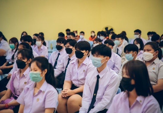 ภาพกิจกรรม  คณะวิทยาศาสตร์และเทคโนโลยี จัดกิจกรรมรักแรกผูกจิตนักศึกษาวิทยาศาสตร์และเทคโนโลยี ปฐมนิเทศนักศึกษาใหม่ คณะวิทยาศาสตร์และเทคโนโลยี ประจำปี 2565