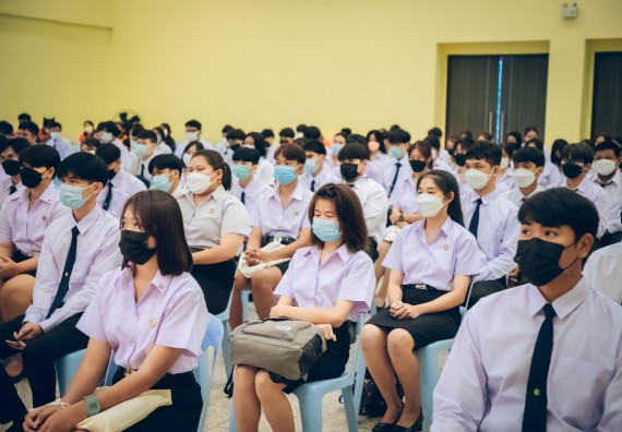 ภาพกิจกรรม  คณะวิทยาศาสตร์และเทคโนโลยี จัดกิจกรรมรักแรกผูกจิตนักศึกษาวิทยาศาสตร์และเทคโนโลยี ปฐมนิเทศนักศึกษาใหม่ คณะวิทยาศาสตร์และเทคโนโลยี ประจำปี 2565