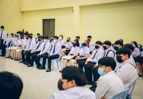 ภาพกิจกรรม  คณะวิทยาศาสตร์และเทคโนโลยี จัดกิจกรรมรักแรกผูกจิตนักศึกษาวิทยาศาสตร์และเทคโนโลยี ปฐมนิเทศนักศึกษาใหม่ คณะวิทยาศาสตร์และเทคโนโลยี ประจำปี 2565