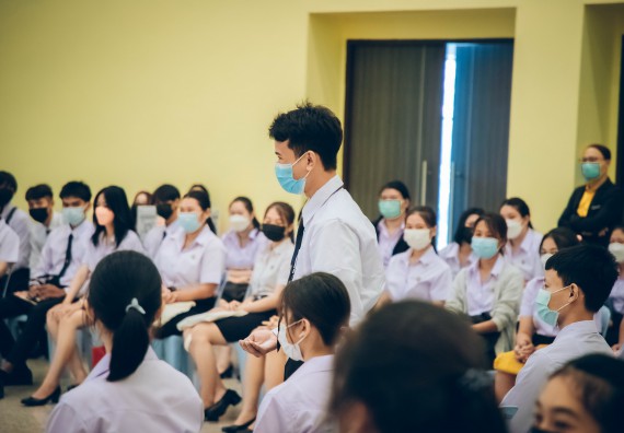 ภาพกิจกรรม  คณะวิทยาศาสตร์และเทคโนโลยี จัดกิจกรรมรักแรกผูกจิตนักศึกษาวิทยาศาสตร์และเทคโนโลยี ปฐมนิเทศนักศึกษาใหม่ คณะวิทยาศาสตร์และเทคโนโลยี ประจำปี 2565