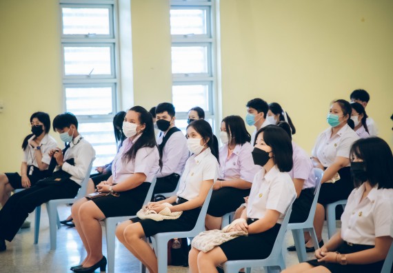 ภาพกิจกรรม  คณะวิทยาศาสตร์และเทคโนโลยี จัดกิจกรรมรักแรกผูกจิตนักศึกษาวิทยาศาสตร์และเทคโนโลยี ปฐมนิเทศนักศึกษาใหม่ คณะวิทยาศาสตร์และเทคโนโลยี ประจำปี 2565