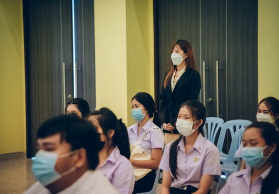 ภาพกิจกรรม  คณะวิทยาศาสตร์และเทคโนโลยี จัดกิจกรรมรักแรกผูกจิตนักศึกษาวิทยาศาสตร์และเทคโนโลยี ปฐมนิเทศนักศึกษาใหม่ คณะวิทยาศาสตร์และเทคโนโลยี ประจำปี 2565