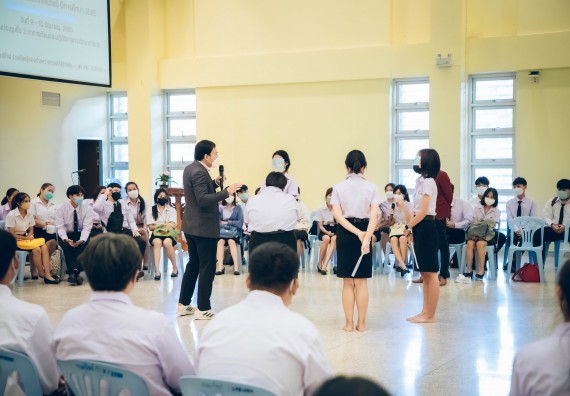 ภาพกิจกรรม  คณะวิทยาศาสตร์และเทคโนโลยี จัดกิจกรรมรักแรกผูกจิตนักศึกษาวิทยาศาสตร์และเทคโนโลยี ปฐมนิเทศนักศึกษาใหม่ คณะวิทยาศาสตร์และเทคโนโลยี ประจำปี 2565