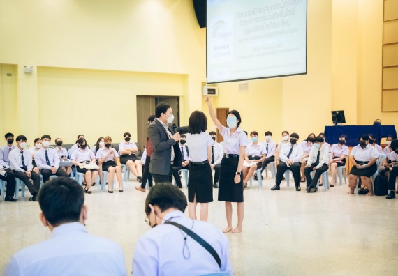 ภาพกิจกรรม  คณะวิทยาศาสตร์และเทคโนโลยี จัดกิจกรรมรักแรกผูกจิตนักศึกษาวิทยาศาสตร์และเทคโนโลยี ปฐมนิเทศนักศึกษาใหม่ คณะวิทยาศาสตร์และเทคโนโลยี ประจำปี 2565