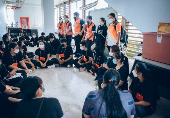 ภาพกิจกรรม  คณะวิทยาศาสตร์และเทคโนโลยี จัดกิจกรรมรักแรกผูกจิตนักศึกษาวิทยาศาสตร์และเทคโนโลยี ปฐมนิเทศนักศึกษาใหม่ คณะวิทยาศาสตร์และเทคโนโลยี ประจำปี 2565