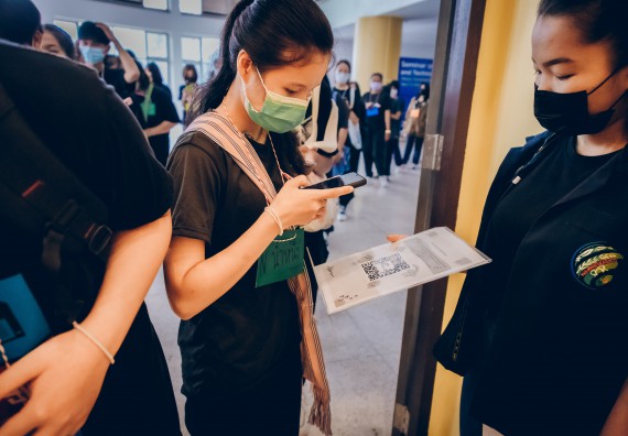 ภาพกิจกรรม  คณะวิทยาศาสตร์และเทคโนโลยี จัดกิจกรรมรักแรกผูกจิตนักศึกษาวิทยาศาสตร์และเทคโนโลยี ปฐมนิเทศนักศึกษาใหม่ คณะวิทยาศาสตร์และเทคโนโลยี ประจำปี 2565